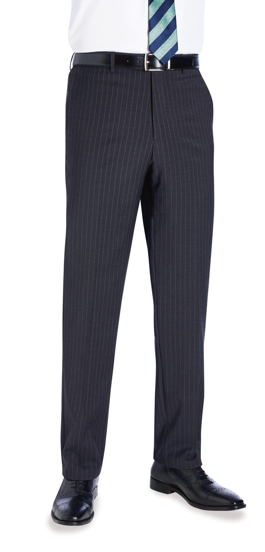 Avalino Tailored Fit Trouser Charcoal Pinstripe