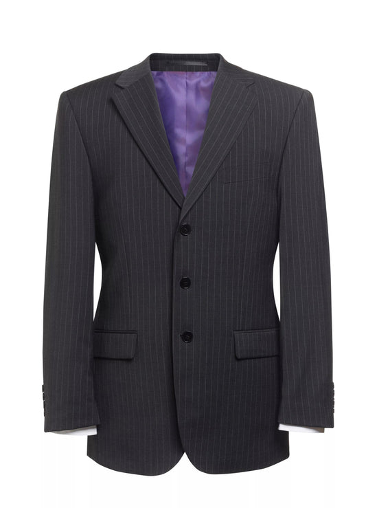 Imola Classic Fit Jacket Charcoal Pinstripe
