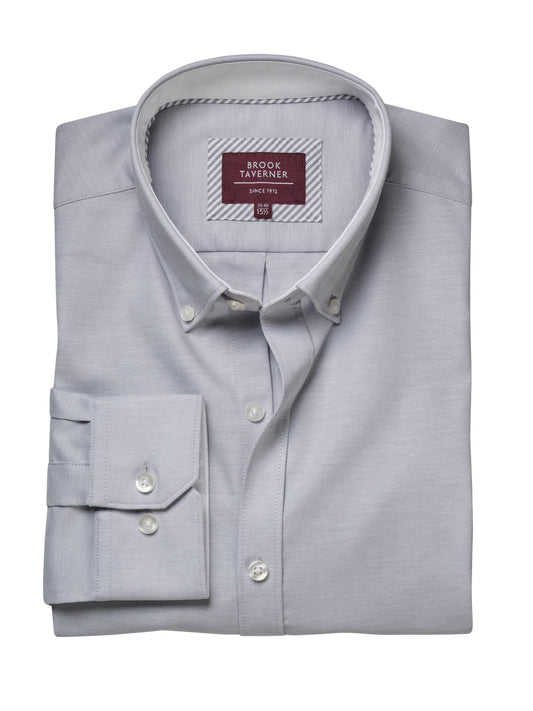 Lawrence Stretch Oxford Shirt Grey