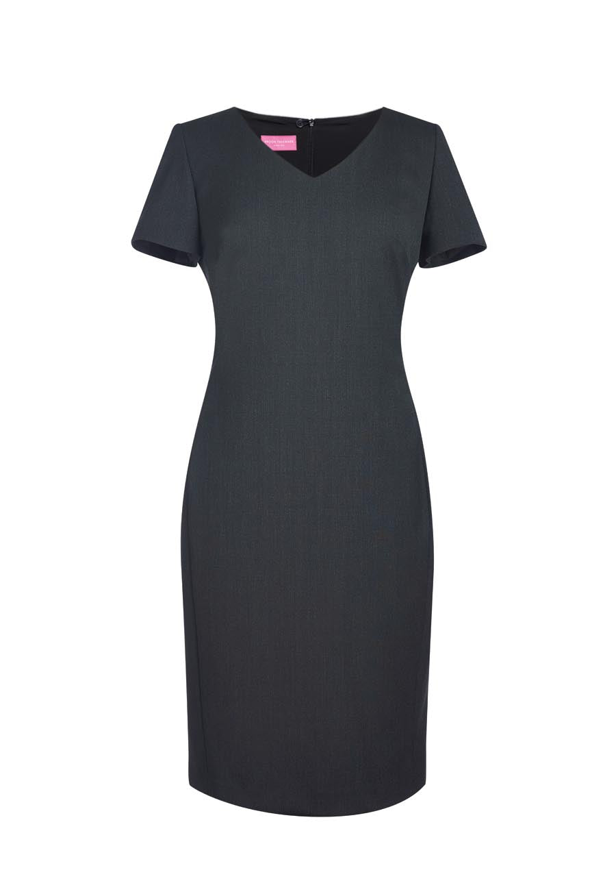 Corinthia V-neck Dress Charcoal